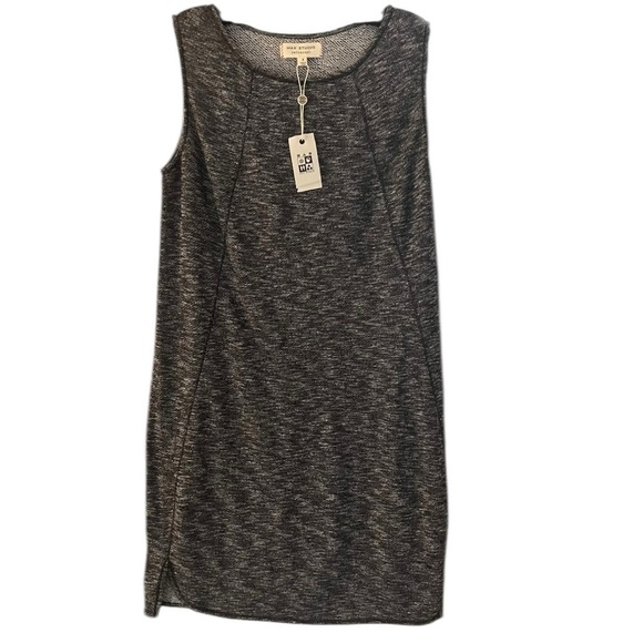 Max Studio Dresses & Skirts - Max Studio Weekend Charcoal Space Dye French Terry Knit Dress Sleeveless Sz S